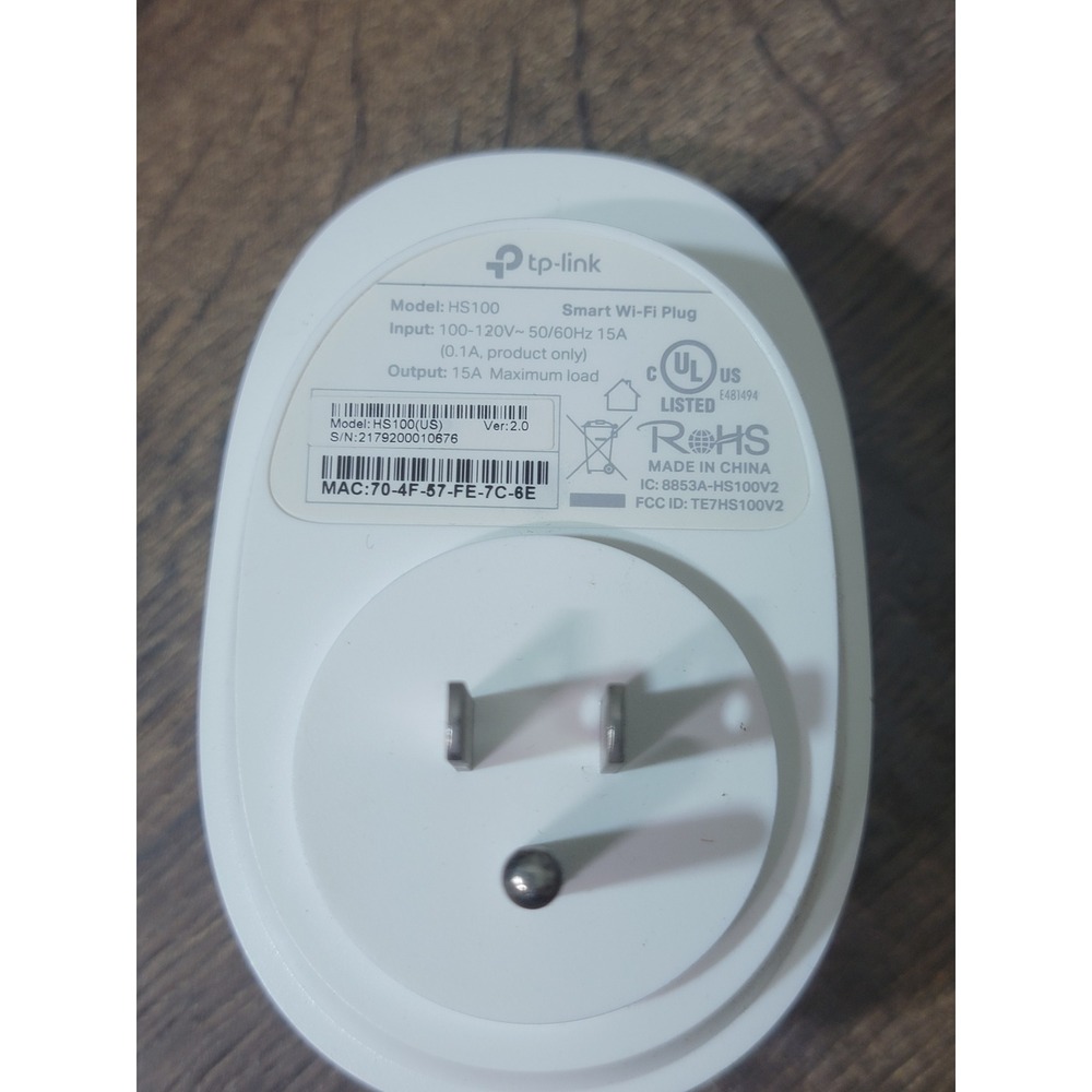 TP-Link HS100 Smart Wi-Fi Plug Wireless Outlet‎ - Control From Anywhere